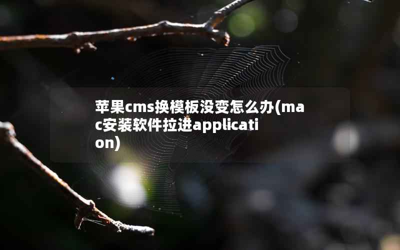 苹果cms换模板没变怎么办(mac安装软件拉进application)