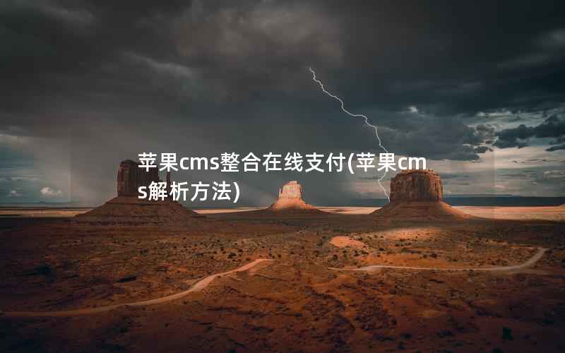 苹果cms整合在线支付(苹果cms解析方法)