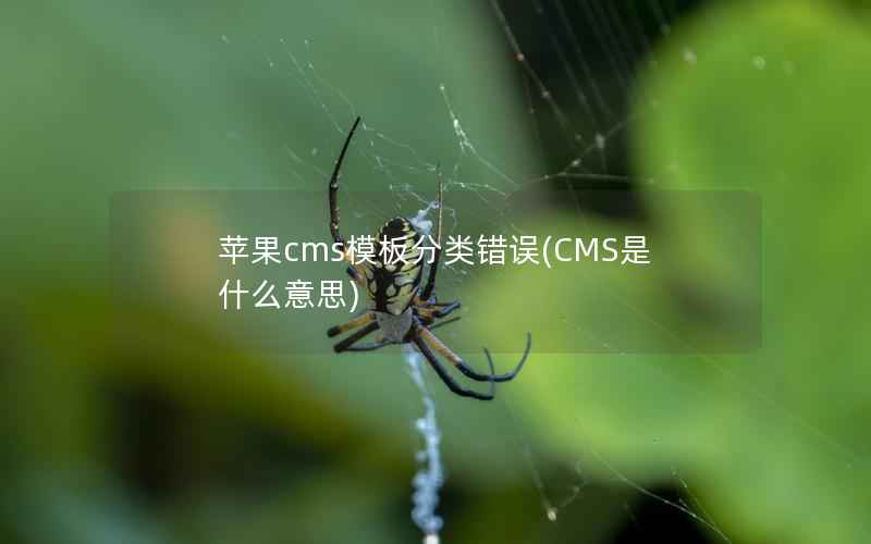 苹果cms模板分类错误(CMS是什么意思)