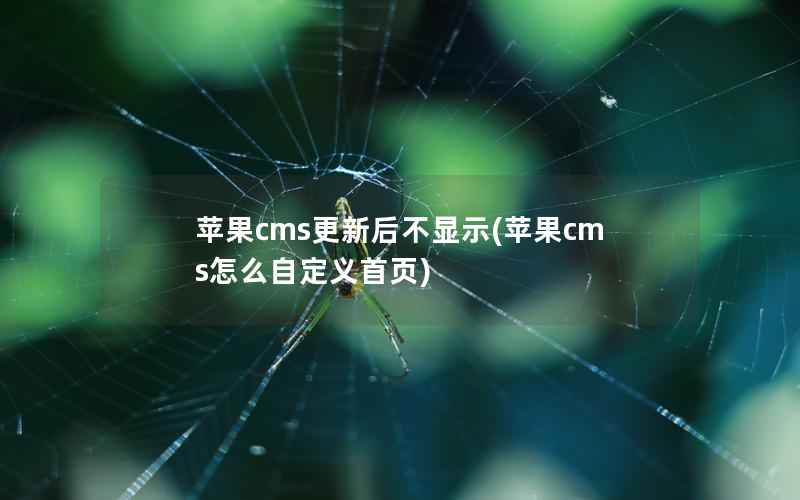 苹果cms更新后不显示(苹果cms怎么自定义首页)