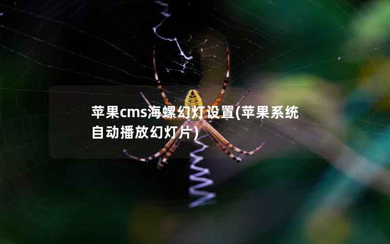 苹果cms海螺幻灯设置(苹果系统自动播放幻灯片)