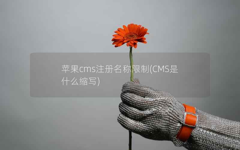 苹果cms注册名称限制(CMS是什么缩写)