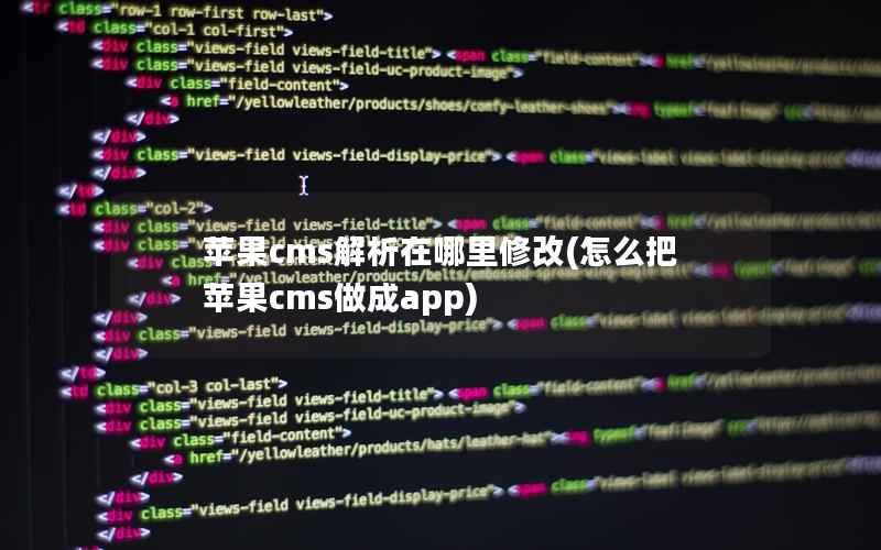 苹果cms解析在哪里修改(怎么把苹果cms做成app)