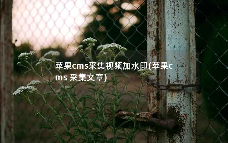 苹果cms采集视频加水印(苹果cms 采集文章)