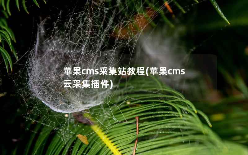 苹果cms采集站教程(苹果cms云采集插件)