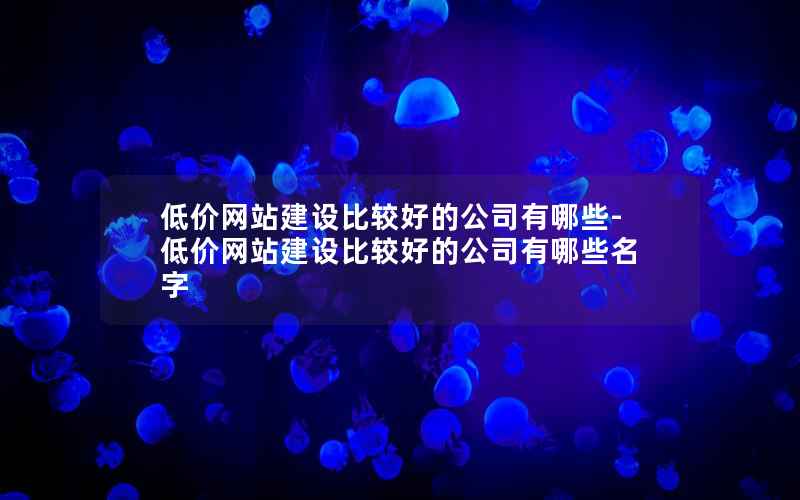 低价网站建设比较好的公司有哪些-低价网站建设比较好的公司有哪些名字