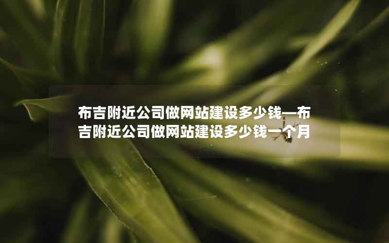 布吉附近公司做网站建设多少钱—布吉附近公司做网站建设多少钱一个月