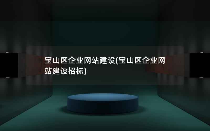 宝山区企业网站建设(宝山区企业网站建设招标)