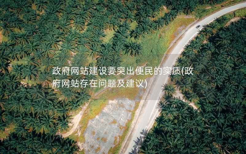 网站建设要突出便民的实质(网站存在问题及建议)