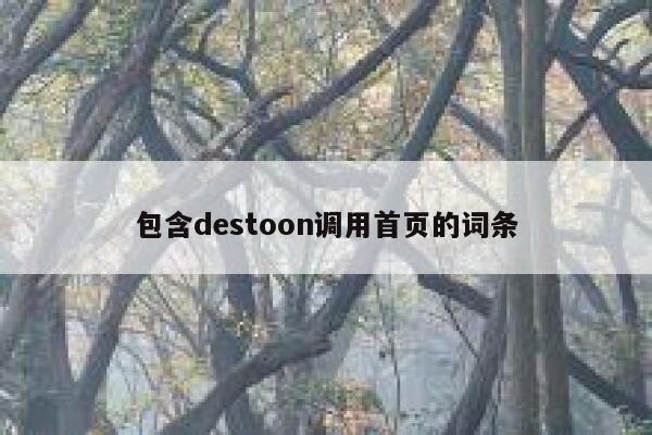 包含destoon调用首页的词条