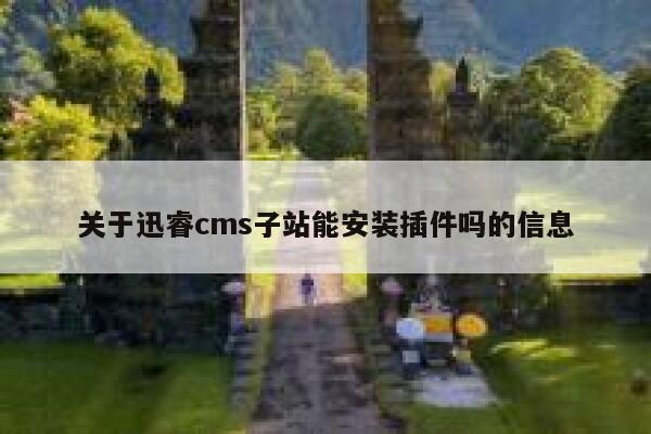 关于迅睿cms子站能安装插件吗的信息