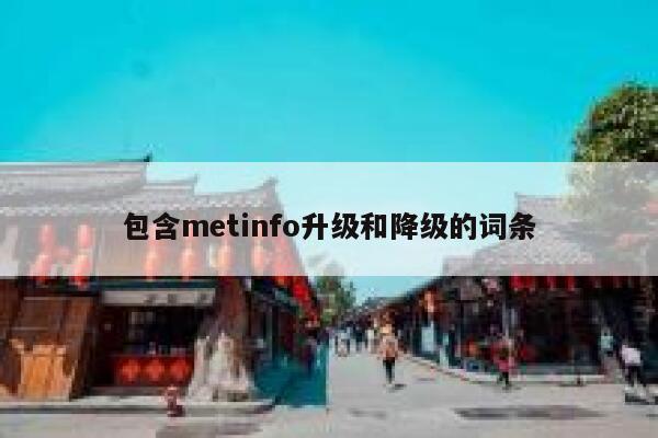 包含metinfo升级和降级的词条