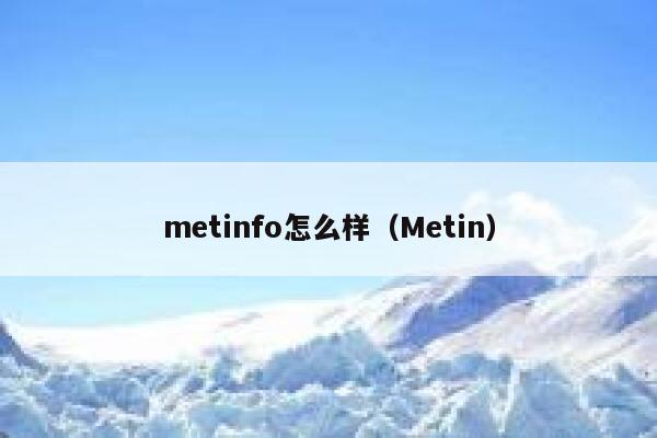 metinfo怎么样（Metin）