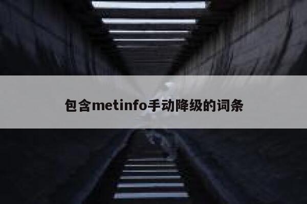 包含metinfo手动降级的词条