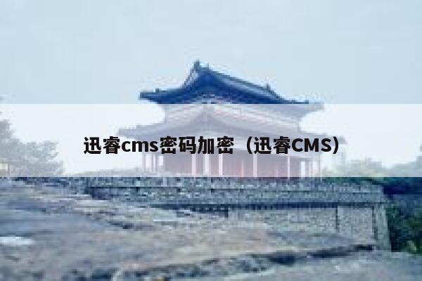 迅睿cms密码加密（迅睿CMS）