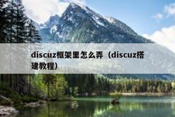 discuz框架里怎么弄（discuz搭建教程）