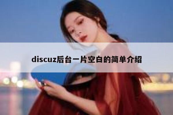 discuz后台一片空白的简单介绍