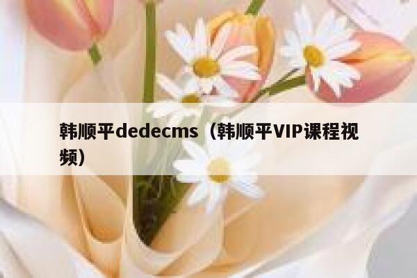 韩顺平dedecms（韩顺平VIP课程视频）