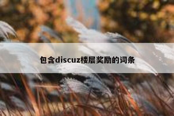 包含discuz楼层奖励的词条 第1张