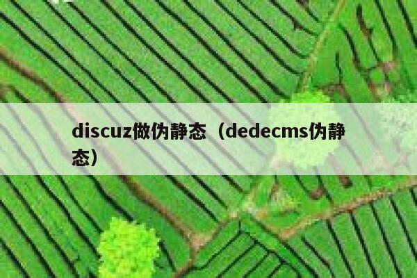 discuz做伪静态（dedecms伪静态）