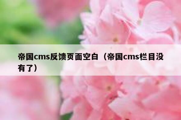 帝国cms反馈页面空白（帝国cms栏目没有了）