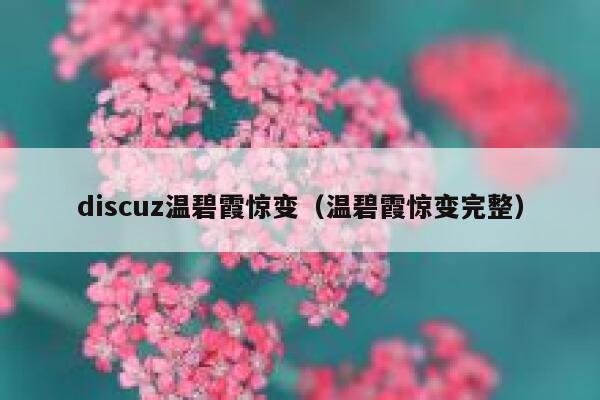 discuz温碧霞惊变（温碧霞惊变完整）