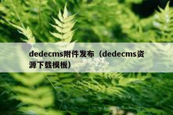 dedecms附件发布（dedecms资源下载模板）