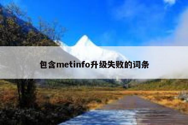 包含metinfo升级失败的词条 第1张