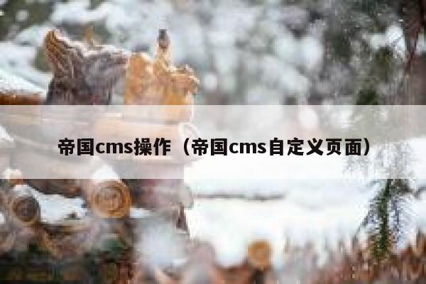 帝国cms操作（帝国cms自定义页面）