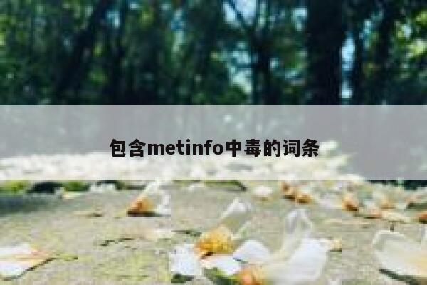 包含metinfo中毒的词条