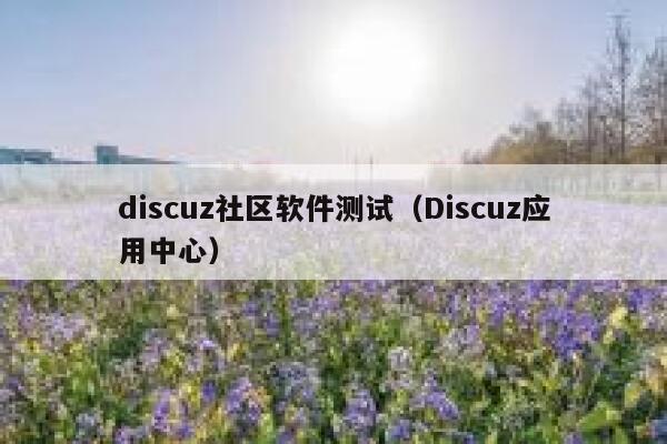 discuz社区软件测试（Discuz应用中心）