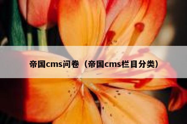 帝国cms问卷（帝国cms栏目分类）