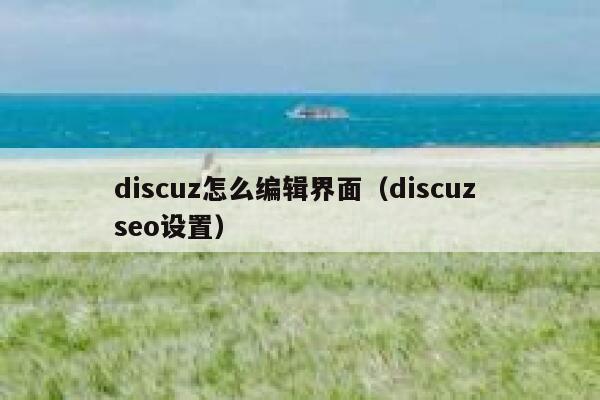 discuz怎么编辑界面（discuz seo设置）