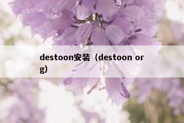 destoon安装（destoon org）