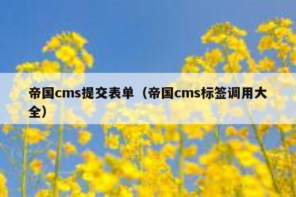 帝国cms提交表单（帝国cms标签调用大全）