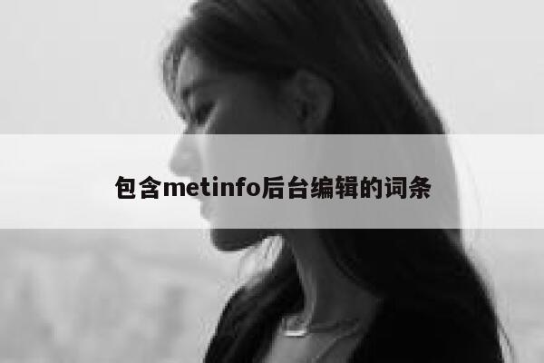 包含metinfo后台编辑的词条