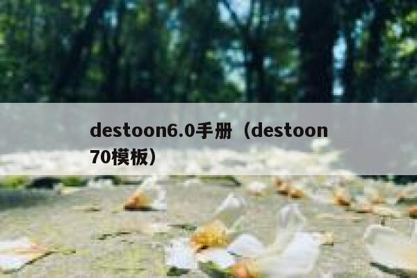 destoon6.0手册（destoon70模板）