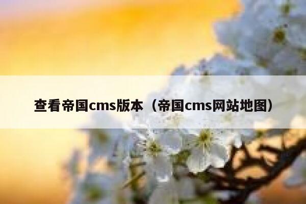 查看帝国cms版本（帝国cms网站地图）