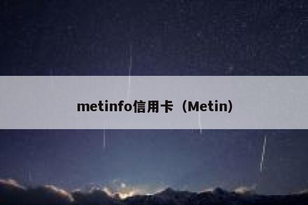 metinfo信用卡（Metin）