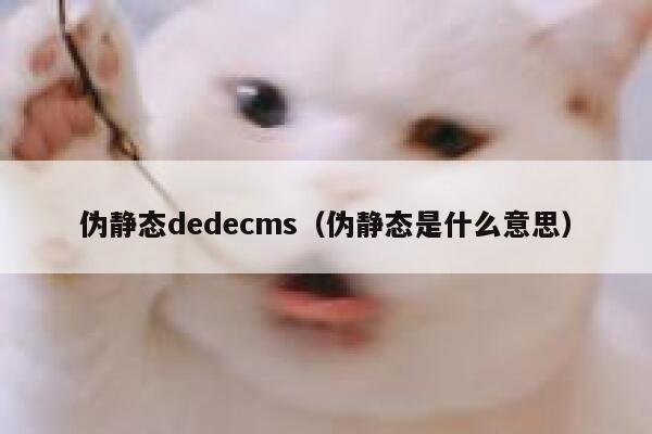 伪静态dedecms（伪静态是什么意思）