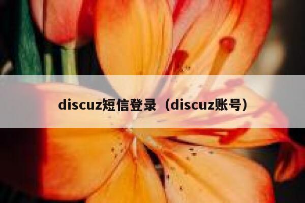 discuz短信登录（discuz账号）