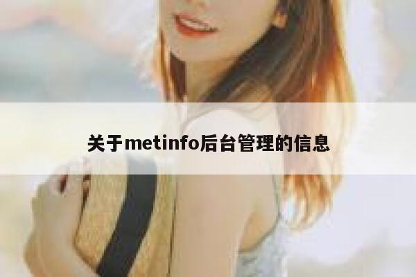 关于metinfo后台管理的信息