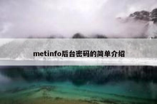 metinfo后台密码的简单介绍 第1张