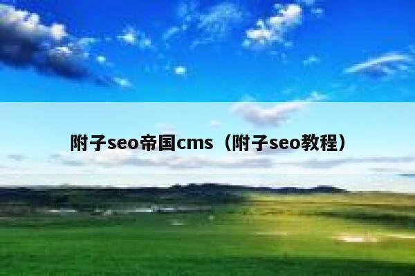 附子seo帝国cms（附子seo教程）