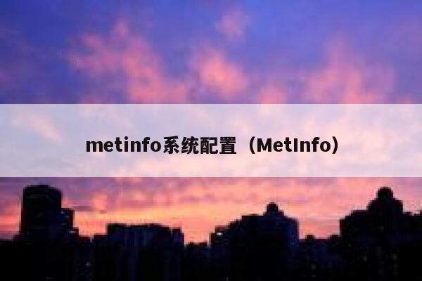 metinfo系统配置（MetInfo）