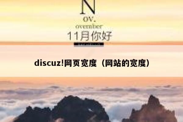 discuz!网页宽度（网站的宽度）