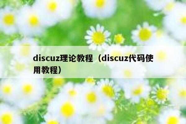 discuz理论教程（discuz代码使用教程）