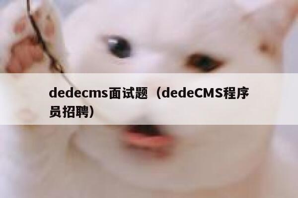 dedecms面试题（dedeCMS程序员招聘）