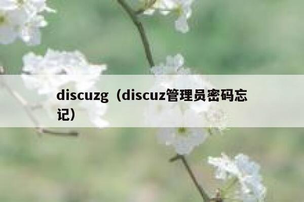 discuzg（discuz管理员密码忘记）