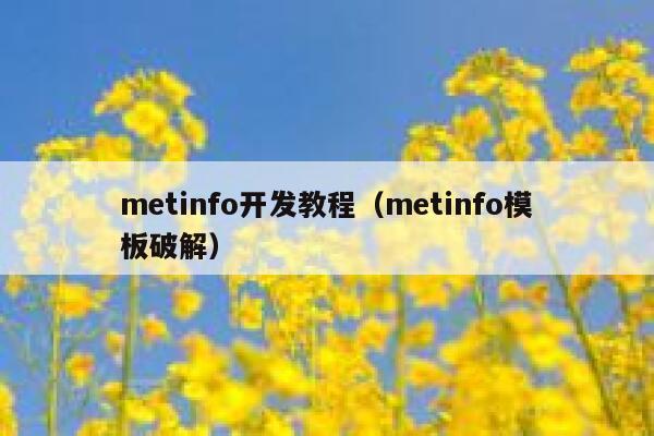 metinfo开发教程（metinfo模板破解）